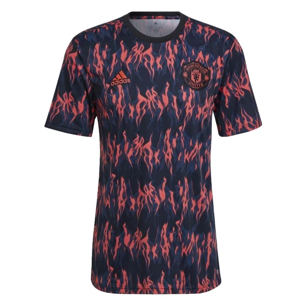 Günstige Manchester United Pre-Match Herrentrikot 2025/26 Kurzarm Schwarze