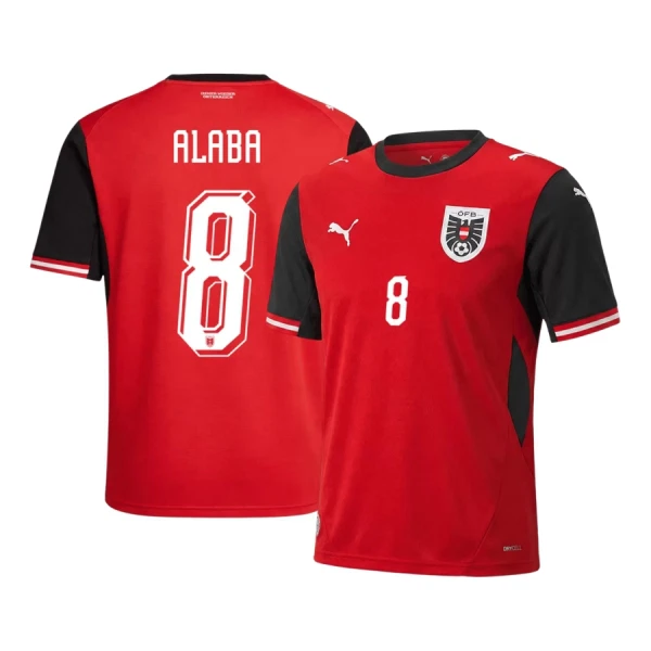 Günstige Österreich Alaba 8 Herrentrikot Heim WM 2026 Kurzarm