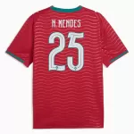 Günstige Portugal Nuno Mendes 25 Herrentrikot Heim WM 2026 Kurzarm