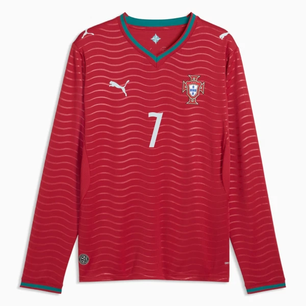 Günstige Portugal Ronaldo 7 Herrentrikot Heim WM 2026 Langarm