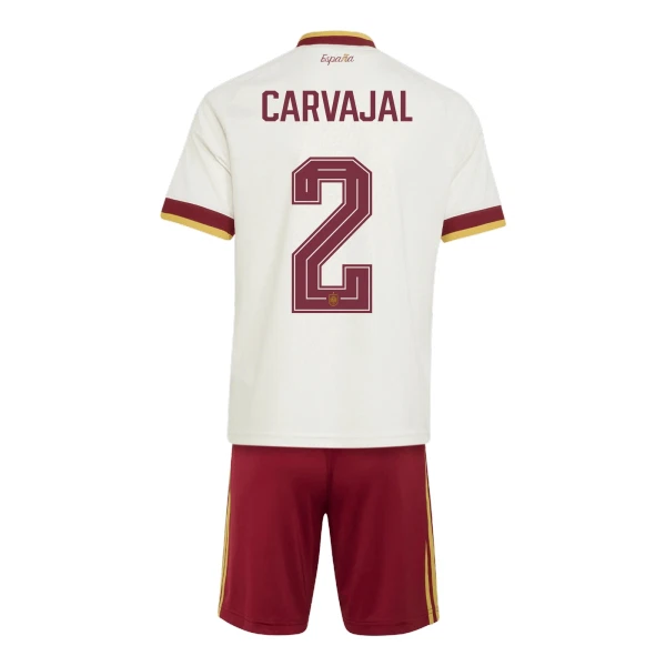 Günstige Spanien Carvajal 2 Kindertrikot Auswärts WM 2026 Kurzarm