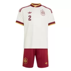 Günstige Spanien Carvajal 2 Kindertrikot Auswärts WM 2026 Kurzarm