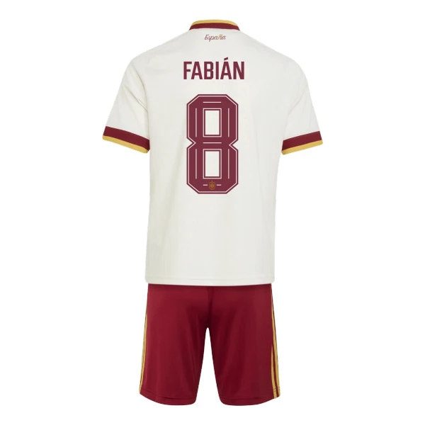 Günstige Spanien Fabian 8 Kindertrikot Auswärts WM 2026 Kurzarm Günstige Spanien Fabian 8 Kindertrikot Auswärts WM 2026 Kurzarm