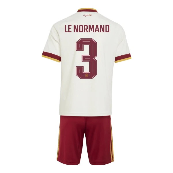 Günstige Spanien Le Normand 3 Kindertrikot Auswärts WM 2026 Kurzarm