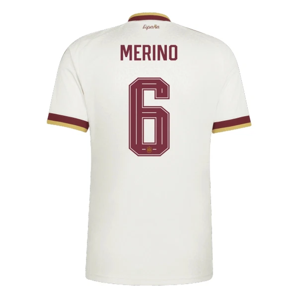 Günstige Spanien Merino 6 Herrentrikot Auswärts WM 2026 Kurzarm