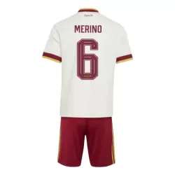Günstige Spanien Merino 6 Kindertrikot Auswärts WM 2026 Kurzarm