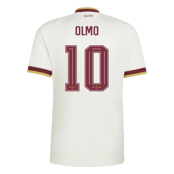Günstige Spanien Olmo 10 Herrentrikot Auswärts WM 2026 Kurzarm