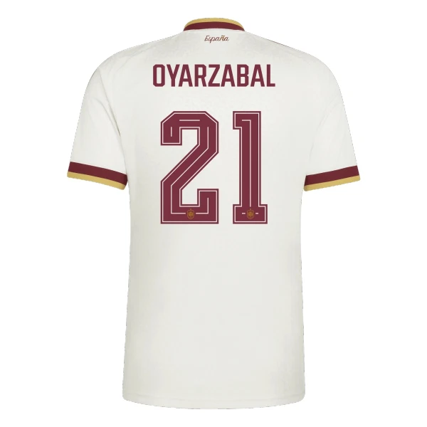 Günstige Spanien Oyarzabal 21 Herrentrikot Auswärts WM 2026 Kurzarm Günstige Spanien Oyarzabal 21 Herrentrikot Auswärts WM 2026 Kurzarm