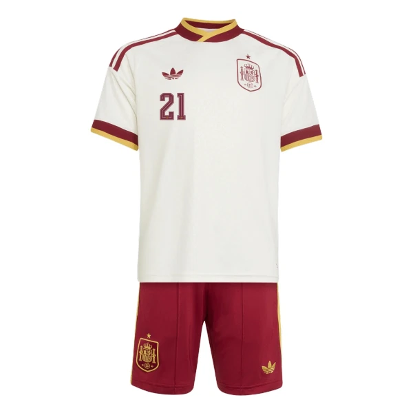 Günstige Spanien Oyarzabal 21 Kindertrikot Auswärts WM 2026 Kurzarm
