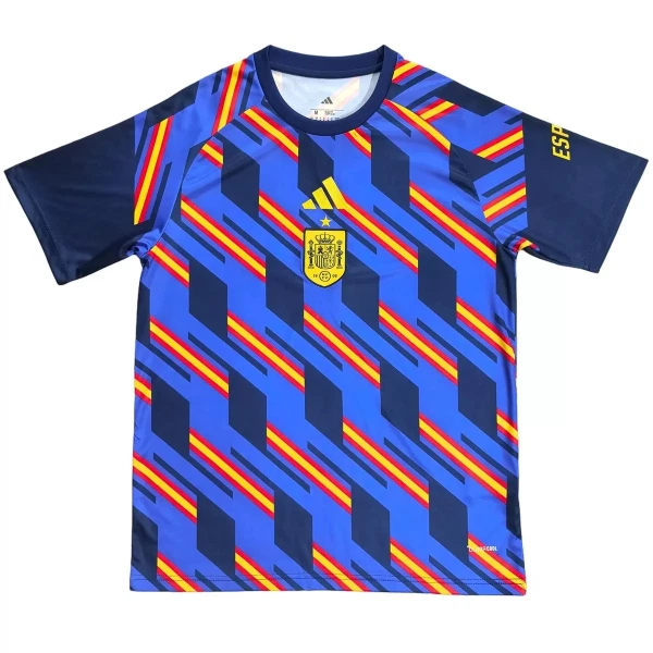 Günstige Spanien Pre-Match Herrentrikot WM 2026 Kurzarm