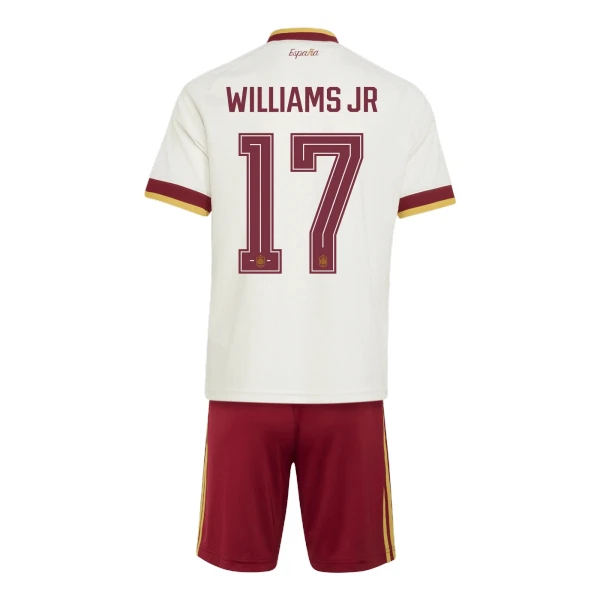 Günstige Spanien Williams JR 17 Kindertrikot Auswärts WM 2026 Kurzarm