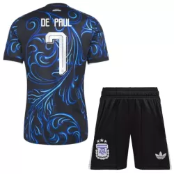 Günstige Argentinien De Paul 7 Kindertrikot Auswärts WM 2026 Kurzarm