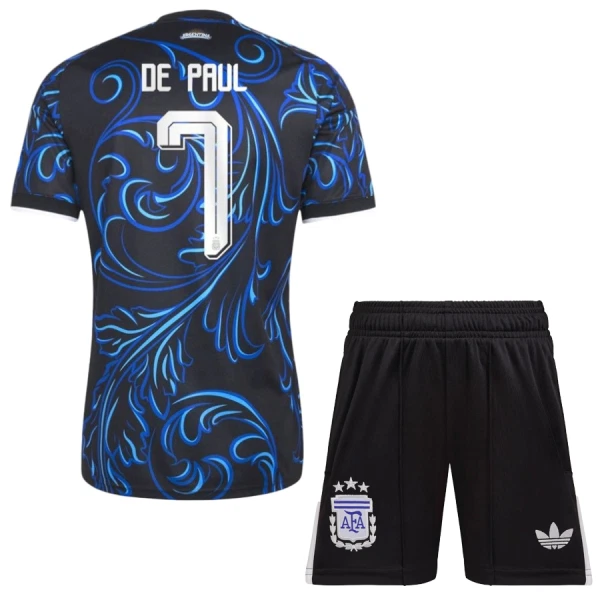 Günstige Argentinien De Paul 7 Kindertrikot Auswärts WM 2026 Kurzarm Günstige Argentinien De Paul 7 Kindertrikot Auswärts WM 2026 Kurzarm