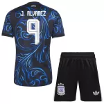 Günstige Argentinien J. Alvarez 9 Kindertrikot Auswärts WM 2026 Kurzarm
