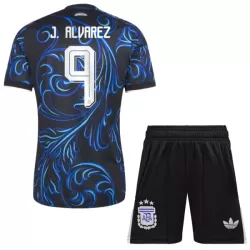 Günstige Argentinien J. Alvarez 9 Kindertrikot Auswärts WM 2026 Kurzarm