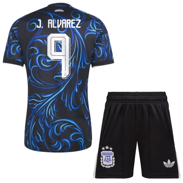Günstige Argentinien J. Alvarez 9 Kindertrikot Auswärts WM 2026 Kurzarm Günstige Argentinien J. Alvarez 9 Kindertrikot Auswärts WM 2026 Kurzarm