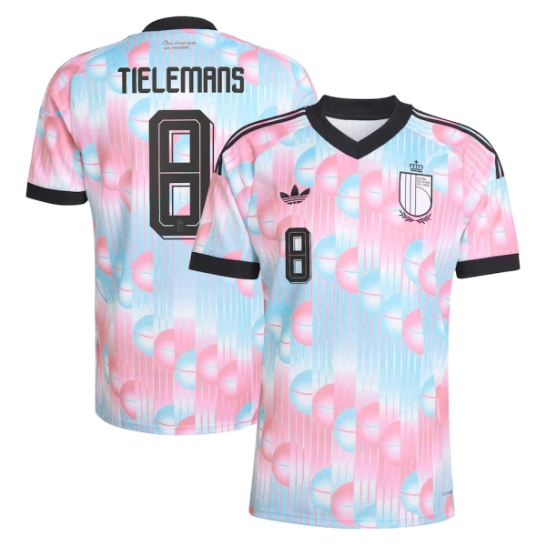 Günstige Belgien Tielemans 8 Herrentrikot Auswärts WM 2026 Kurzarm