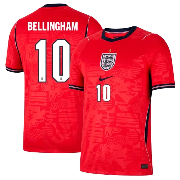 Günstige England Bellingham 10 Herrentrikot Auswärts WM 2026 Kurzarm