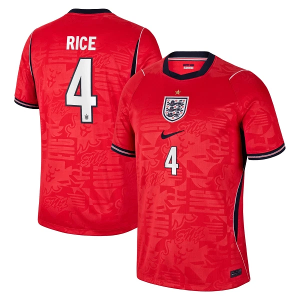 Günstige England Rice 4 Herrentrikot Auswärts WM 2026 Kurzarm