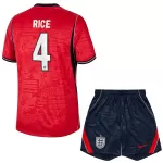 Günstige England Rice 4 Kindertrikot Auswärts WM 2026 Kurzarm