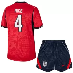 Günstige England Rice 4 Kindertrikot Auswärts WM 2026 Kurzarm