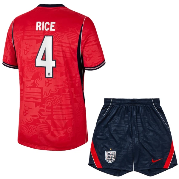 Günstige England Rice 4 Kindertrikot Auswärts WM 2026 Kurzarm Günstige England Rice 4 Kindertrikot Auswärts WM 2026 Kurzarm