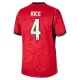 Günstige England Rice 4 Kindertrikot Auswärts WM 2026 Kurzarm