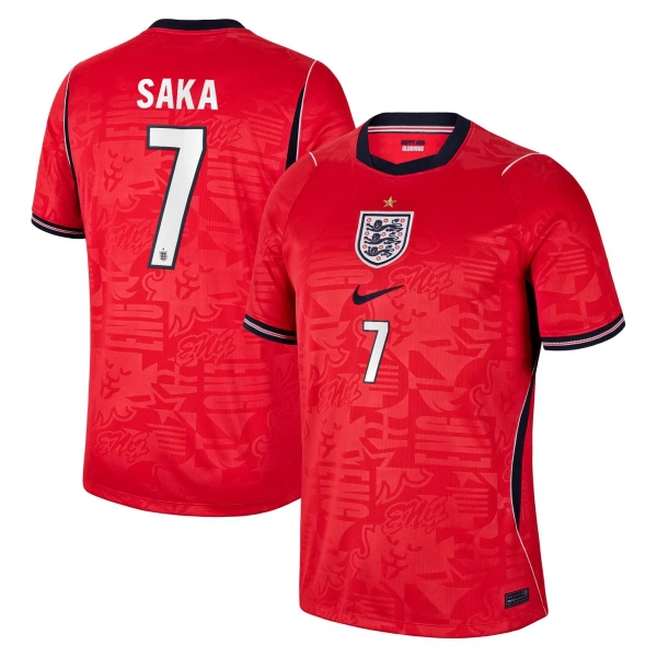 Günstige England Saka 7 Herrentrikot Auswärts WM 2026 Kurzarm