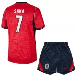 Günstige England Saka 7 Kindertrikot Auswärts WM 2026 Kurzarm