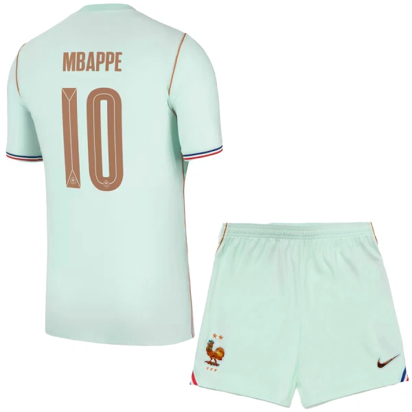 Günstige Frankreich Mbappé 10 Kindertrikot Auswärts WM 2026 Kurzarm