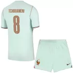 Günstige Frankreich Tchouameni 8 Kindertrikot Auswärts WM 2026 Kurzarm