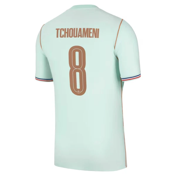 Günstige Frankreich Tchouameni 8 Kindertrikot Auswärts WM 2026 Kurzarm