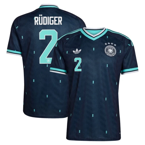 Günstige Deutschland Rudiger 2 Herrentrikot Auswärts WM 2026 Kurzarm Günstige Deutschland Rudiger 2 Herrentrikot Auswärts WM 2026 Kurzarm