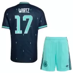 Günstige Deutschland Wirtz 17 Kindertrikot Auswärts WM 2026 Kurzarm