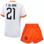 Günstige Niederlande Frenkie de Jong 21 Kindertrikot Auswärts WM 2026 Kurzarm