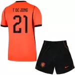 Günstige Niederlande Frenkie de Jong 21 Kindertrikot Heim WM 2026 Kurzarm