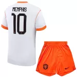 Günstige Niederlande Memphis 10 Kindertrikot Auswärts WM 2026 Kurzarm