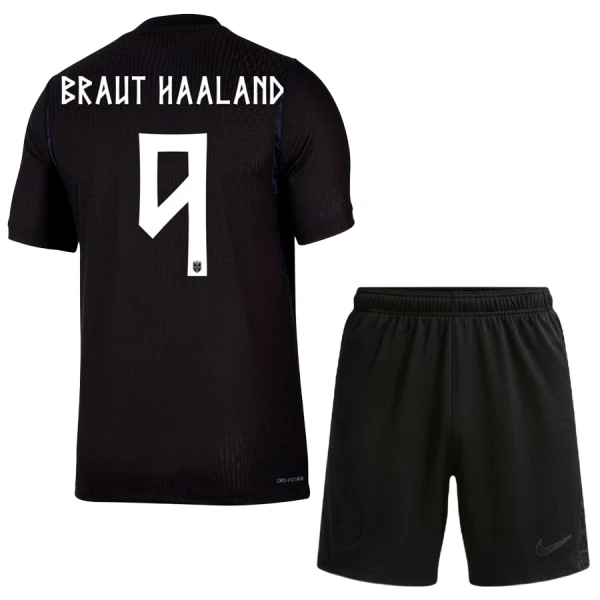 Günstige Norwegen Haaland 9 Kindertrikot Auswärts WM 2026 Kurzarm