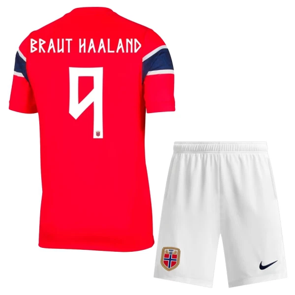 Günstige Norwegen Haaland 9 Kindertrikot Heim WM 2026 Kurzarm Günstige Norwegen Haaland 9 Kindertrikot Heim WM 2026 Kurzarm