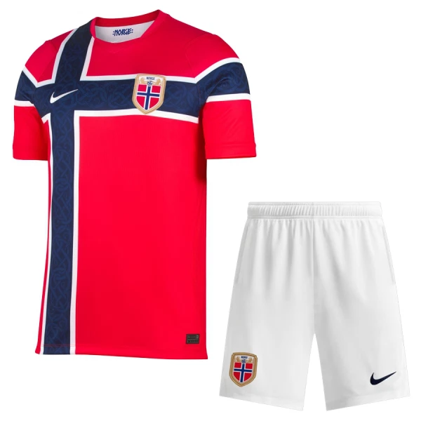 Günstige Norwegen Kindertrikot Heim WM 2026 Kurzarm Günstige Norwegen Kindertrikot Heim WM 2026 Kurzarm