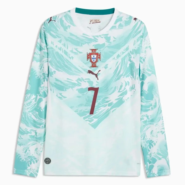 Günstige Portugal Ronaldo 7 Herrentrikot Auswärts WM 2026 Langarm