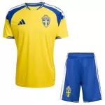 Günstige Schweden Kindertrikot Heim WM 2026 Kurzarm