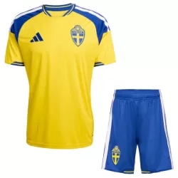Günstige Schweden Kindertrikot Heim WM 2026 Kurzarm