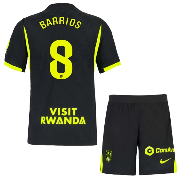 Günstige Atlético Madrid Barrios 8 Kindertrikot Auswärts 2026/27 Kurzarm