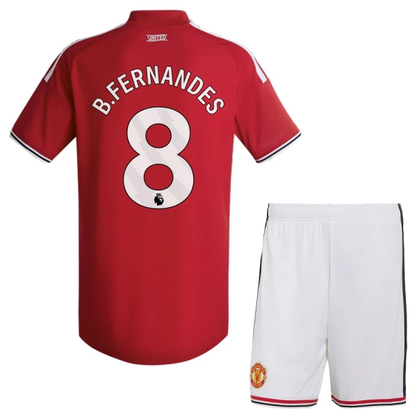 Günstige Manchester United Bruno Fernandes 8 Kindertrikot Heim 2026/27 Kurzarm