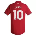 Günstige Manchester United Cunha 10 Herrentrikot Heim 2026/27 Kurzarm