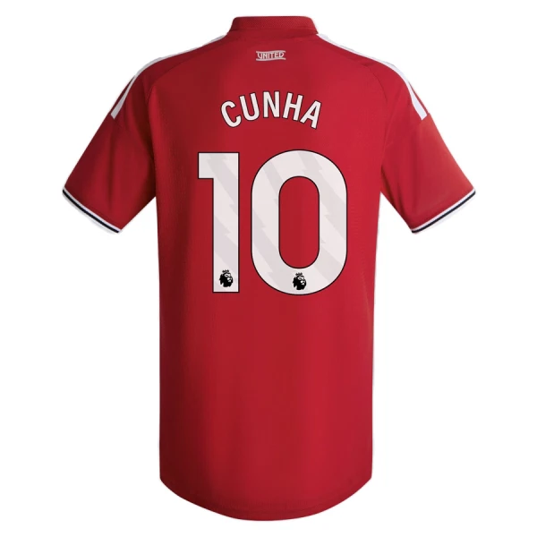 Günstige Manchester United Cunha 10 Herrentrikot Heim 2026/27 Kurzarm