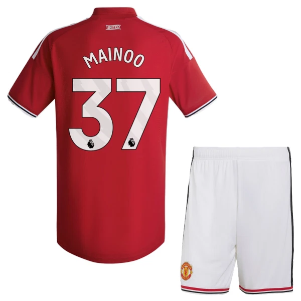 Günstige Manchester United Mainoo 37 Kindertrikot Heim 2026/27 Kurzarm