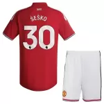 Günstige Manchester United Sesko 30 Kindertrikot Heim 2026/27 Kurzarm
