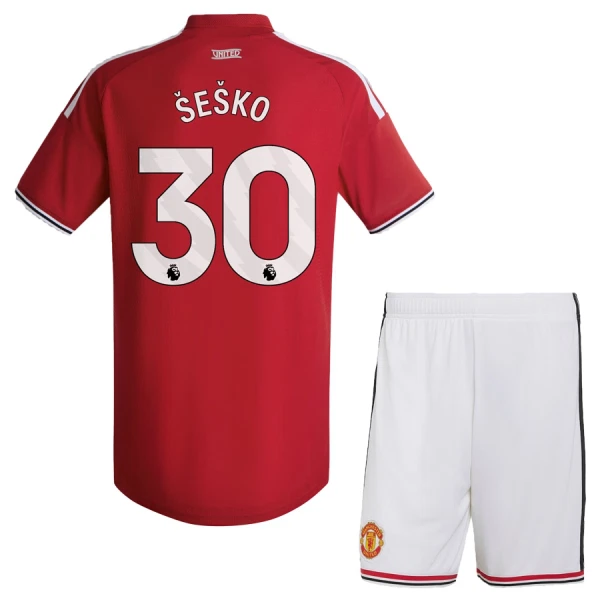 Günstige Manchester United Sesko 30 Kindertrikot Heim 2026/27 Kurzarm